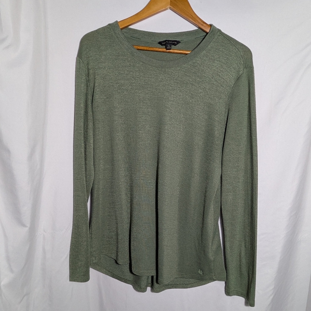 Banana Republic Long Sleeve T-shirt Olive Green Soft Light-Weight Classic XL